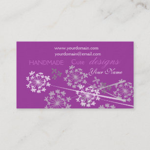 Purple Pleasure Modern Spring Summer Floral Business Card
