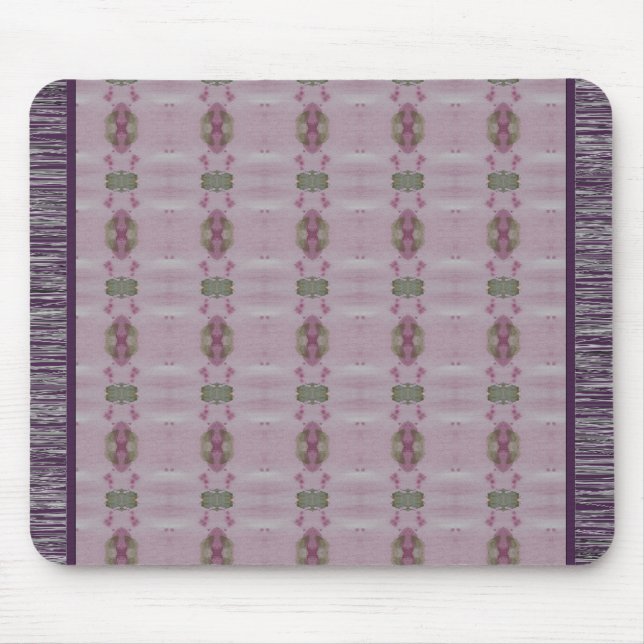 Purple Plum And Mauve Patterned Mouse Mat (Front)