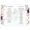 Purple Plum Blush Pink Roses Wedding Program