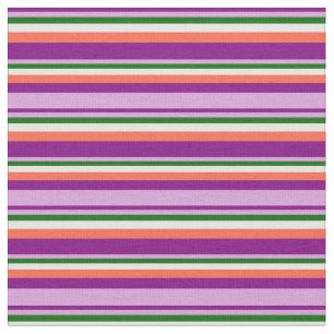Purple, Plum, Dark Green, White & Red Coloured Fabric