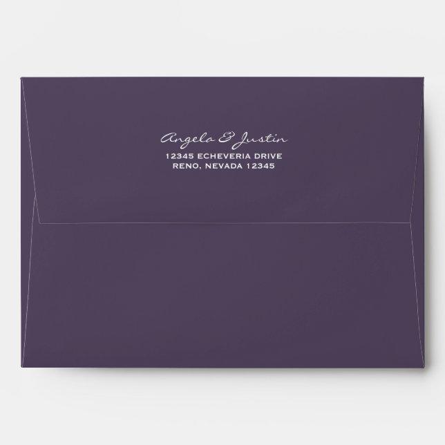Purple Plum Envelope (Back (Top Flap))