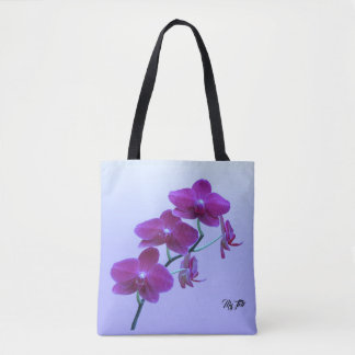 Purple Plum Fantasy Orchids Custom Shoulder Tote
