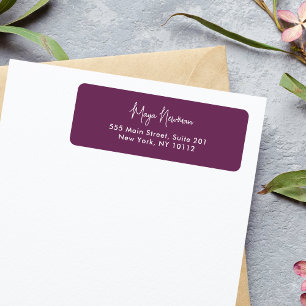 PURPLE PLUM MINIMAL SIGNATURE MONOGRAM NAME