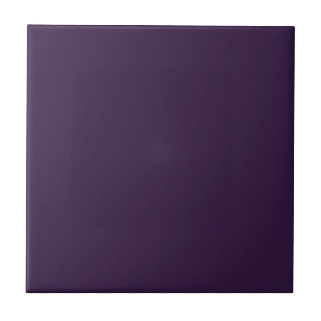 Purple plum Solid Colour Elegant Minimalist Tile (Front)