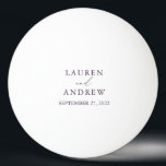Purple Plum Wedding Personalised Ping Pong Ball<br><div class="desc">Gorgeous purple plum ping pong ball. Perfect gift for the newlyweds in your life!</div>