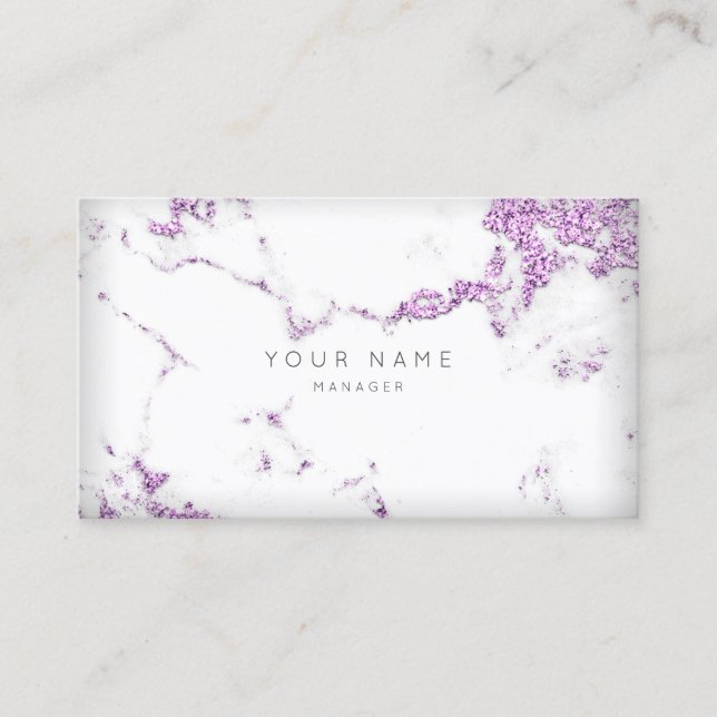 Purple Plum White Gray Carrara Marble Appointment (Front)