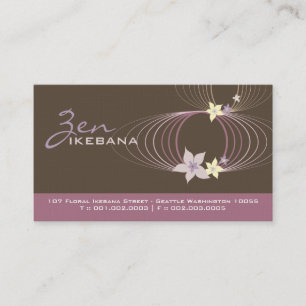 Purple Plumeria Frangipani Ikebana Businesscards Business Card