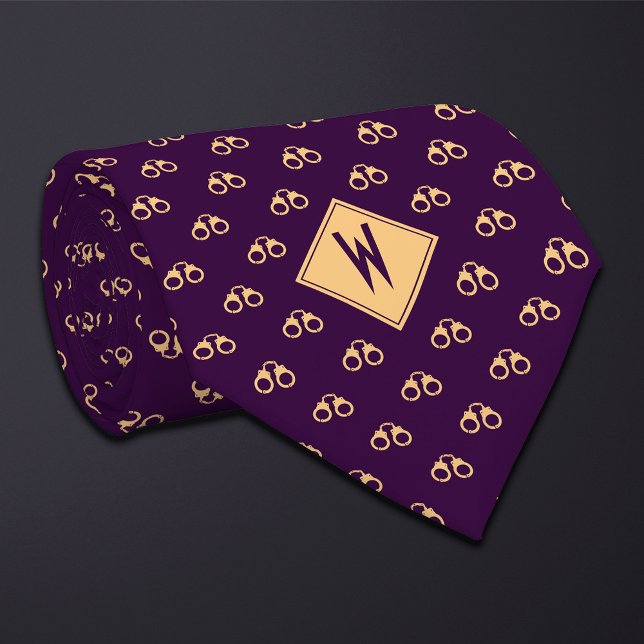 Purple Police Handcuffs Tie (Creator Uploaded)