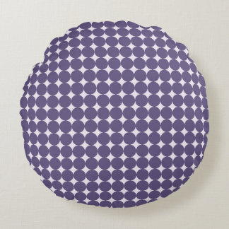 Purple Polka Dot Nursery Throw Pillow - Round