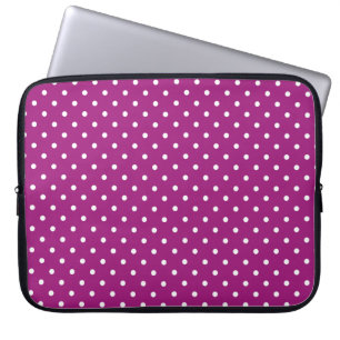 Purple Polka Dot Pattern Laptop Sleeve