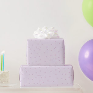 Purple Polka Dot Pattern Party Wrapping Paper