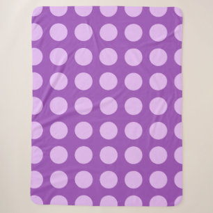 Purple Polka Dot Pattern Sherpa Blanket