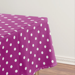 Purple Polka Dot Pattern Tablecloth