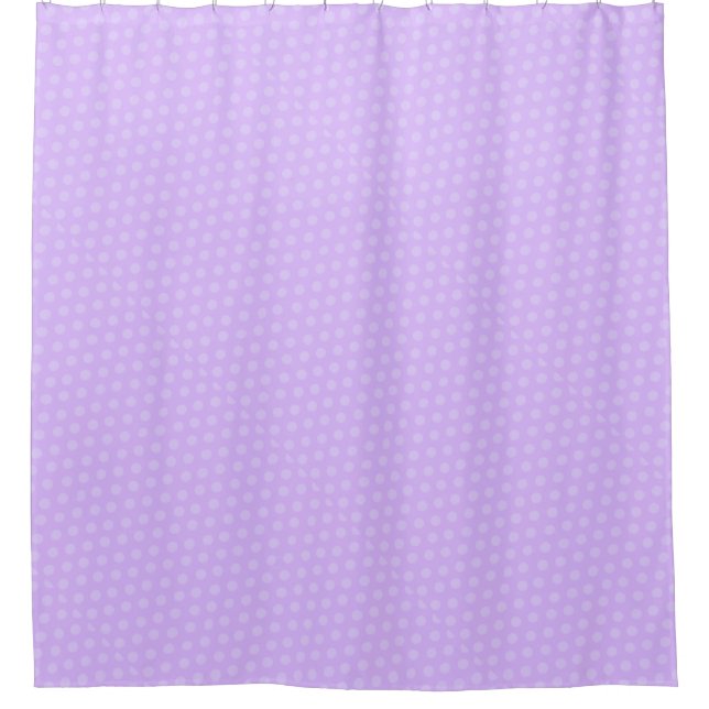 Purple Polka Dot Shower Curtain (Front)