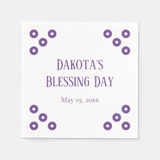 Purple Polka-dot Special Event Napkin (Front)