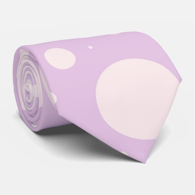 Purple Polka Dot Tie for Him (Rolled)