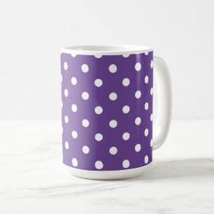 Purple Polka Dot White Elephant Gift Mug