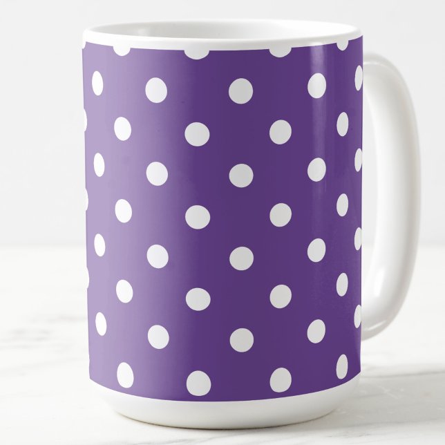 Purple Polka Dot White Elephant Gift Mug (Creator Uploaded)