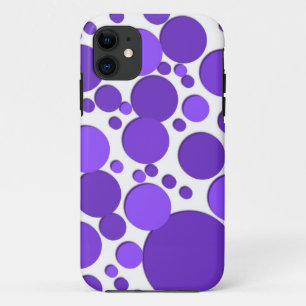 purple polka dots iPhone 11 case