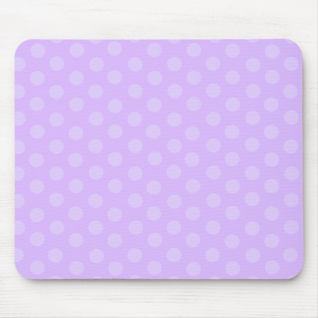 Purple Polka Dots Mouse Pad (Front)