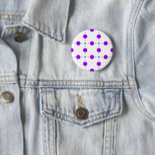 Purple Polka Dots, Polka Dot Pattern, Dots, Dotted 6 Cm Round Badge