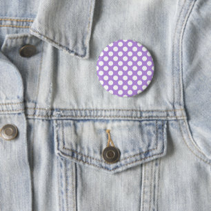 Purple Polka Dots, Polka Dot Pattern, Dots, Dotted 6 Cm Round Badge