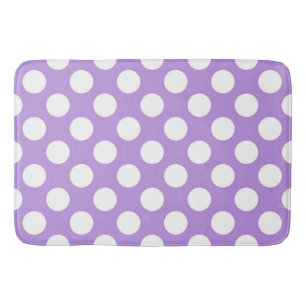 Purple Polka Dots, Polka Dot Pattern, Dots, Dotted Bath Mat