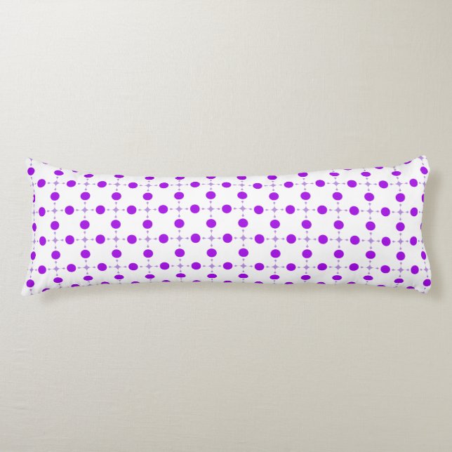 Purple Polka Dots, Polka Dot Pattern, Dots, Dotted Body Cushion (Front)