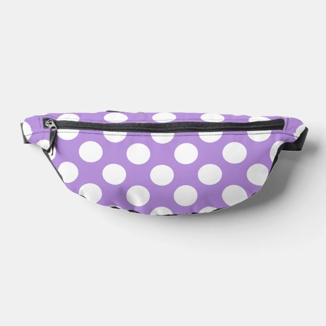 Purple Polka Dots, Polka Dot Pattern, Dots, Dotted Bum Bags (Lay Down)