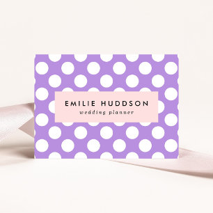 Purple Polka Dots, Polka Dot Pattern, Dots, Dotted Business Card