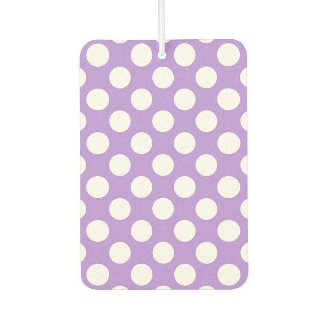 Purple Polka Dots, Polka Dot Pattern, Dots, Dotted Car Air Freshener (Front)