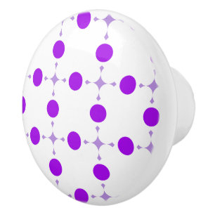 Purple Polka Dots, Polka Dot Pattern, Dots, Dotted Ceramic Knob