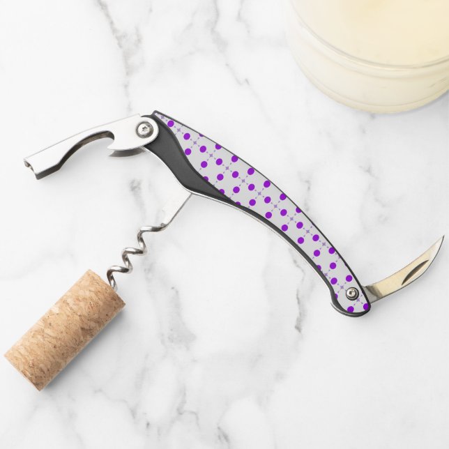Purple Polka Dots, Polka Dot Pattern, Dots, Dotted Corkscrew (Front)