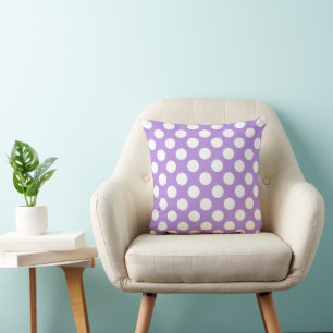 Purple Polka Dots, Polka Dot Pattern, Dots, Dotted Cushion