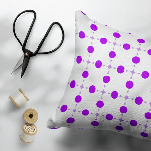 Purple Polka Dots, Polka Dot Pattern, Dots, Dotted Decorative Cushion