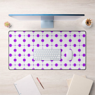 Purple Polka Dots, Polka Dot Pattern, Dots, Dotted Desk Mat