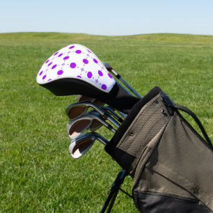 Purple Polka Dots, Polka Dot Pattern, Dots, Dotted Golf Head Cover