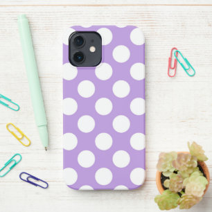 Purple Polka Dots, Polka Dot Pattern, Dots, Dotted iPhone 12 Case