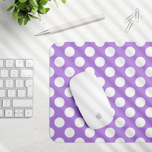 Purple Polka Dots, Polka Dot Pattern, Dots, Dotted Mouse Mat