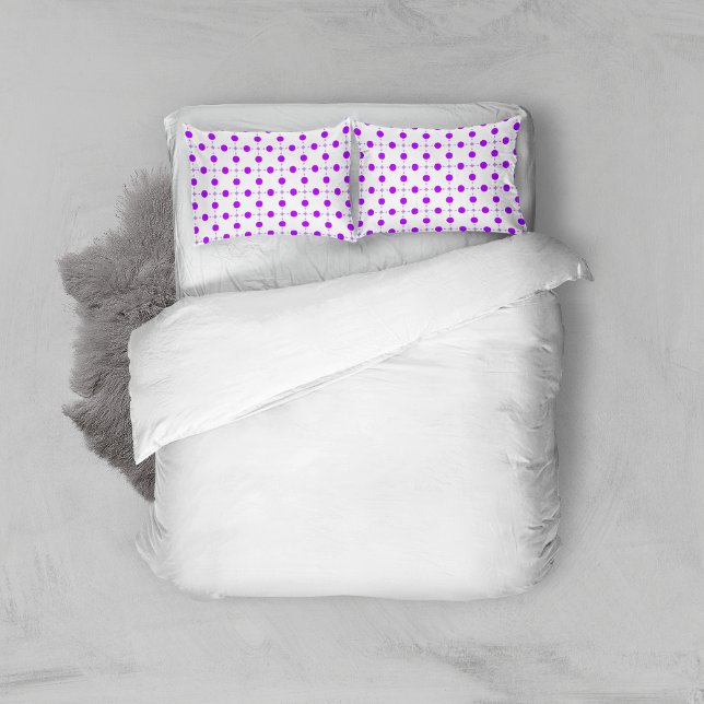 Purple Polka Dots, Polka Dot Pattern, Dots, Dotted Pillowcase (Creator Uploaded)