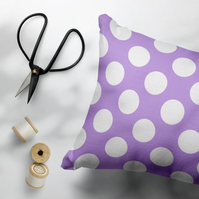Purple Polka Dots, Polka Dot Pattern, Dots, Dotted Pillowcase (Creator Uploaded)