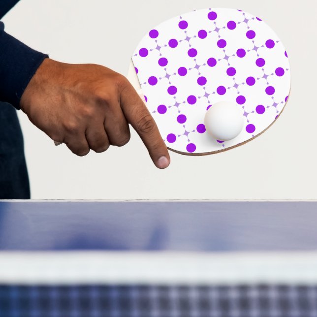 Purple Polka Dots, Polka Dot Pattern, Dots, Dotted Ping Pong Paddle (Insitu)