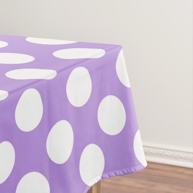 Purple Polka Dots, Polka Dot Pattern, Dots, Dotted Tablecloth (In Situ)