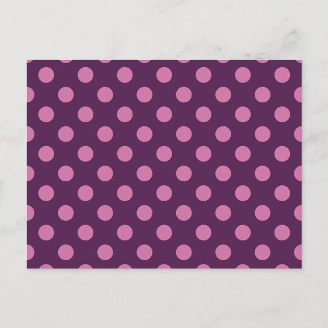 Purple Polka Dots Postcard (Front)