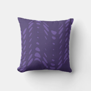 Purple Polka Dots Retro Art Design Abstract Pillow