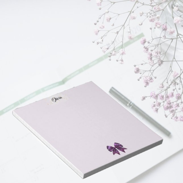 Purple Polka Dots Ribbon Notepad (Creator Uploaded)