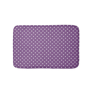 Purple Polka Dots Small Bath Mat