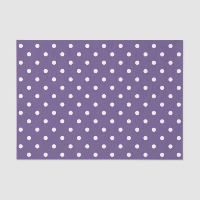 Purple Polka Dots Tissue Paper (Front)