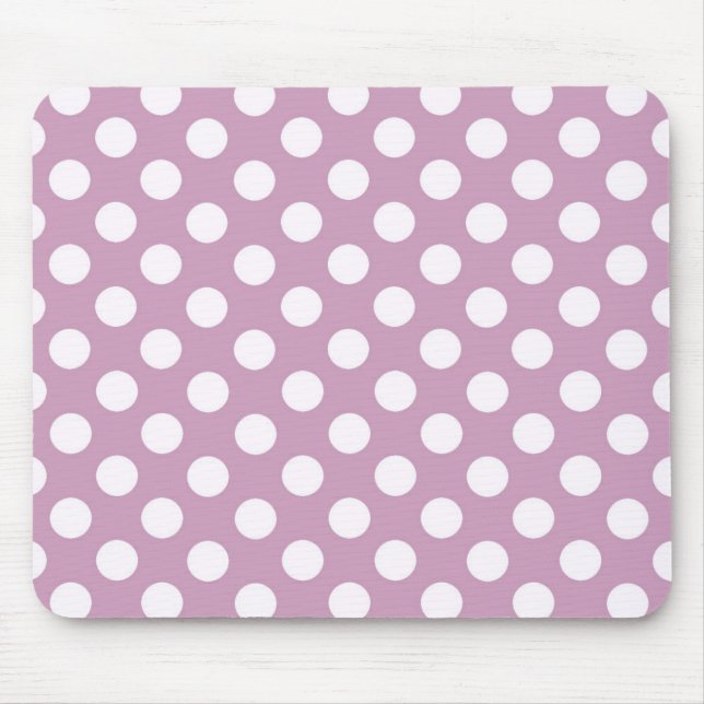 Purple Polka Party Modern Pastel Mouse Pad (Front)