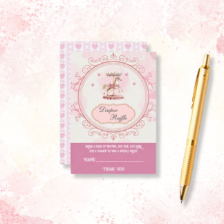 Purple Pony Dreams- Diaper Raffle Enclosure Card